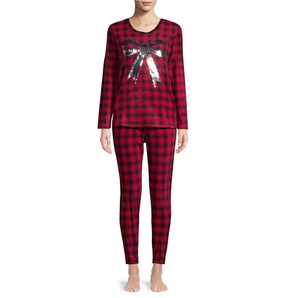 NWT *Exclusive* Roudelain 3-Piece Bow Plaid Pajama Gift Set Size Medium - Picture 1 of 4